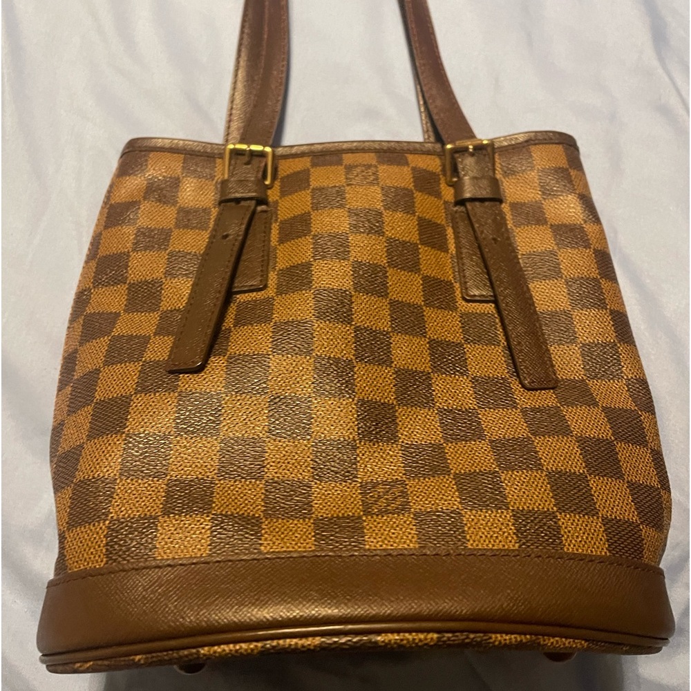 Louis Vuitton Bucket Marais Pm Damier Ebene Shoulder Bag AR0968